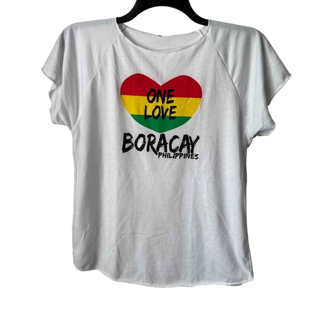 B21 White Graphic Women's Top